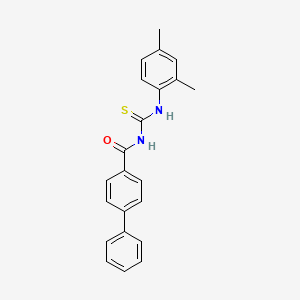 molecular formula C22H20N2OS B3689162 N-[(2,4-dimethylphenyl)carbamothioyl]biphenyl-4-carboxamide 