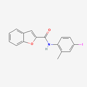 molecular formula C16H12INO2 B3689170 N-(4-iodo-2-methylphenyl)-1-benzofuran-2-carboxamide 