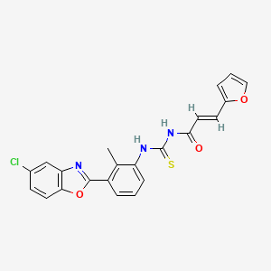 molecular formula C22H16ClN3O3S B3689364 N-({[3-(5-chloro-1,3-benzoxazol-2-yl)-2-methylphenyl]amino}carbonothioyl)-3-(2-furyl)acrylamide 