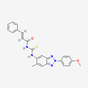 molecular formula C24H21N5O2S B3689394 N-({[2-(4-methoxyphenyl)-6-methyl-2H-1,2,3-benzotriazol-5-yl]amino}carbonothioyl)-3-phenylacrylamide 