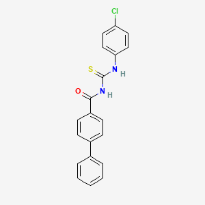 molecular formula C20H15ClN2OS B3689411 N-{[(4-chlorophenyl)amino]carbonothioyl}-4-biphenylcarboxamide 