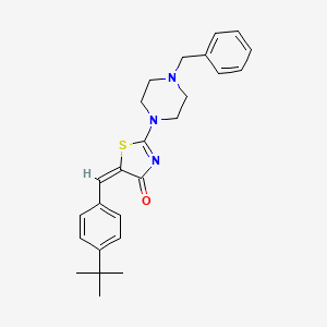 molecular formula C25H29N3OS B3689640 (5E)-2-(4-benzylpiperazin-1-yl)-5-(4-tert-butylbenzylidene)-1,3-thiazol-4(5H)-one 