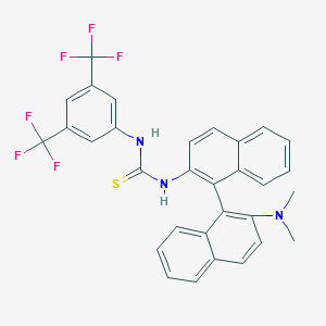 molecular formula C31H23F6N3S B036897 1-[3,5-Bis(trifluoromethyl)phenyl]-3-[1-[2-(dimethylamino)naphthalen-1-yl]naphthalen-2-yl]thiourea CAS No. 1229598-20-2