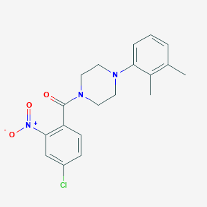 molecular formula C19H20ClN3O3 B3689713 1-(4-chloro-2-nitrobenzoyl)-4-(2,3-dimethylphenyl)piperazine 