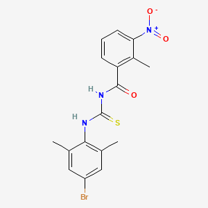 molecular formula C17H16BrN3O3S B3689802 N-{[(4-bromo-2,6-dimethylphenyl)amino]carbonothioyl}-2-methyl-3-nitrobenzamide 