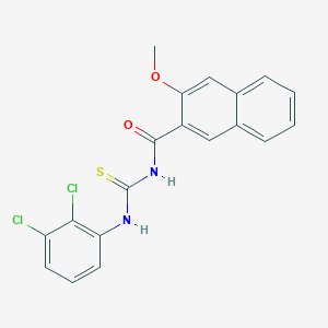 molecular formula C19H14Cl2N2O2S B3689862 N-[(2,3-dichlorophenyl)carbamothioyl]-3-methoxynaphthalene-2-carboxamide 