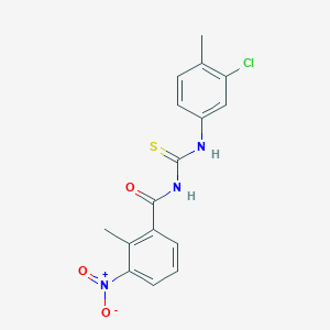 molecular formula C16H14ClN3O3S B3689981 N-[(3-chloro-4-methylphenyl)carbamothioyl]-2-methyl-3-nitrobenzamide 
