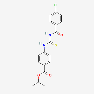 molecular formula C18H17ClN2O3S B3690014 Propan-2-yl 4-[(4-chlorobenzoyl)carbamothioylamino]benzoate 
