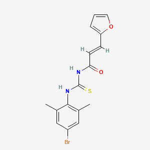 molecular formula C16H15BrN2O2S B3690033 N-{[(4-bromo-2,6-dimethylphenyl)amino]carbonothioyl}-3-(2-furyl)acrylamide 