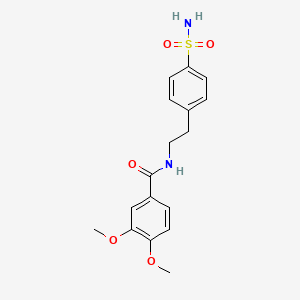 molecular formula C17H20N2O5S B3690108 3,4-dimethoxy-N-[2-(4-sulfamoylphenyl)ethyl]benzamide 