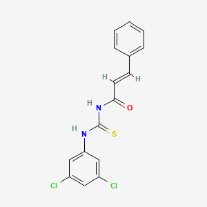molecular formula C16H12Cl2N2OS B3690121 N-{[(3,5-dichlorophenyl)amino]carbonothioyl}-3-phenylacrylamide 