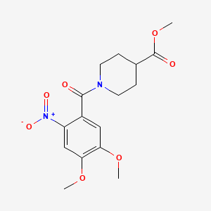 molecular formula C16H20N2O7 B3690154 methyl 1-(4,5-dimethoxy-2-nitrobenzoyl)-4-piperidinecarboxylate 
