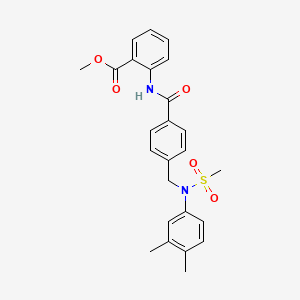 molecular formula C25H26N2O5S B3690299 methyl 2-[(4-{[3,4-dimethyl(methylsulfonyl)anilino]methyl}benzoyl)amino]benzoate 