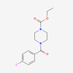 molecular formula C14H17IN2O3 B3690333 ethyl 4-(4-iodobenzoyl)piperazine-1-carboxylate 