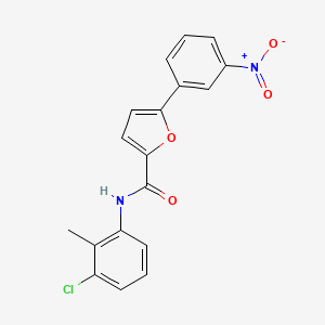 molecular formula C18H13ClN2O4 B3690649 N-(3-chloro-2-methylphenyl)-5-(3-nitrophenyl)furan-2-carboxamide 