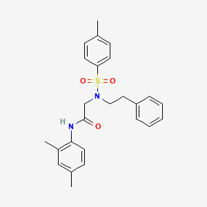 molecular formula C25H28N2O3S B3690811 N~1~-(2,4-dimethylphenyl)-N~2~-[(4-methylphenyl)sulfonyl]-N~2~-(2-phenylethyl)glycinamide 