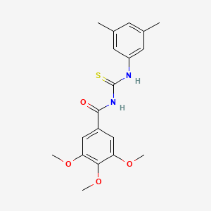 molecular formula C19H22N2O4S B3690836 N-[(3,5-dimethylphenyl)carbamothioyl]-3,4,5-trimethoxybenzamide 