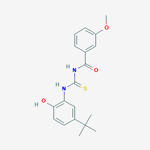 molecular formula C19H22N2O3S B3690893 N-[(5-tert-butyl-2-hydroxyphenyl)carbamothioyl]-3-methoxybenzamide 