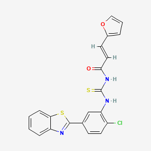 molecular formula C21H14ClN3O2S2 B3690959 N-({[5-(1,3-benzothiazol-2-yl)-2-chlorophenyl]amino}carbonothioyl)-3-(2-furyl)acrylamide 