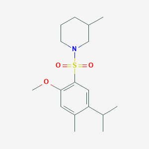 B369098 1-((5-Isopropyl-2-methoxy-4-methylphenyl)sulfonyl)-3-methylpiperidine CAS No. 398996-76-4
