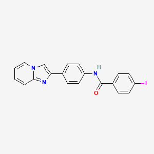 molecular formula C20H14IN3O B3691018 N-(4-imidazo[1,2-a]pyridin-2-ylphenyl)-4-iodobenzamide 