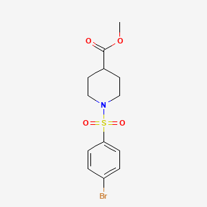 molecular formula C13H16BrNO4S B3691111 METHYL 1-(4-BROMOBENZENESULFONYL)PIPERIDINE-4-CARBOXYLATE 