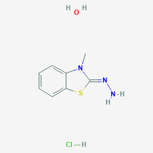 molecular formula C8H12ClN3OS B036912 2-Hydrazono-3-methyl-2,3-dihydrobenzo[d]thiazole hydrochloride hydrate CAS No. 38894-11-0