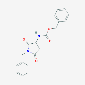 molecular formula C19H18N2O4 B036913 苄基(1-苄基-2,5-二氧代吡咯烷-3-基)氨基甲酸酯 CAS No. 1219424-59-5