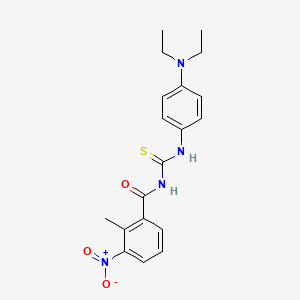 molecular formula C19H22N4O3S B3691498 N-{[4-(diethylamino)phenyl]carbamothioyl}-2-methyl-3-nitrobenzamide 