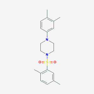 molecular formula C20H26N2O2S B369159 1-(2,5-Dimethylbenzenesulfonyl)-4-(3,4-dimethylphenyl)piperazine CAS No. 865591-45-3