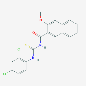 molecular formula C19H14Cl2N2O2S B3691594 N-[(2,4-dichlorophenyl)carbamothioyl]-3-methoxynaphthalene-2-carboxamide 