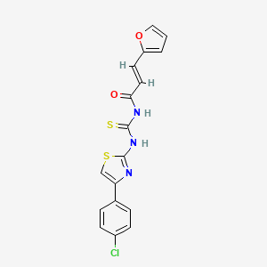 molecular formula C17H12ClN3O2S2 B3691722 N-({[4-(4-chlorophenyl)-1,3-thiazol-2-yl]amino}carbonothioyl)-3-(2-furyl)acrylamide 