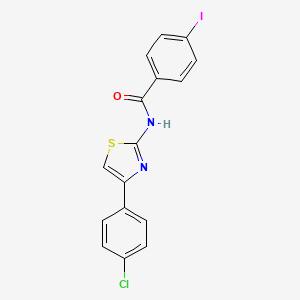 molecular formula C16H10ClIN2OS B3691728 N-[4-(4-chlorophenyl)-1,3-thiazol-2-yl]-4-iodobenzamide 