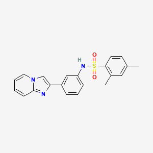 molecular formula C21H19N3O2S B3691800 N-(3-imidazo[1,2-a]pyridin-2-ylphenyl)-2,4-dimethylbenzenesulfonamide 