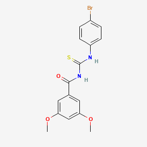 molecular formula C16H15BrN2O3S B3691873 N-[(4-bromophenyl)carbamothioyl]-3,5-dimethoxybenzamide 