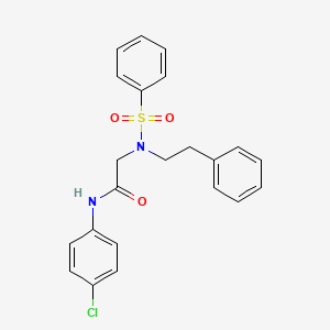 molecular formula C22H21ClN2O3S B3691961 N-(4-chlorophenyl)-N~2~-(2-phenylethyl)-N~2~-(phenylsulfonyl)glycinamide 