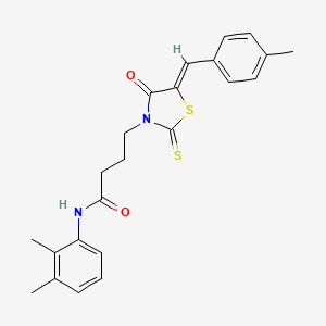 molecular formula C23H24N2O2S2 B3691984 N-(2,3-dimethylphenyl)-4-[5-(4-methylbenzylidene)-4-oxo-2-thioxo-1,3-thiazolidin-3-yl]butanamide 