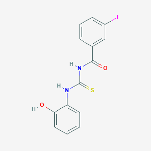 molecular formula C14H11IN2O2S B3692045 N-{[(2-hydroxyphenyl)amino]carbonothioyl}-3-iodobenzamide 