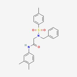 molecular formula C24H26N2O3S B3692048 N~2~-benzyl-N-(3,4-dimethylphenyl)-N~2~-[(4-methylphenyl)sulfonyl]glycinamide 