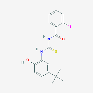 molecular formula C18H19IN2O2S B3692049 N-[(5-tert-butyl-2-hydroxyphenyl)carbamothioyl]-2-iodobenzamide 