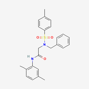 molecular formula C24H26N2O3S B3692088 N~2~-benzyl-N-(2,5-dimethylphenyl)-N~2~-[(4-methylphenyl)sulfonyl]glycinamide 