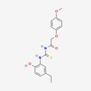 molecular formula C18H20N2O4S B3692120 N-{[(5-ethyl-2-hydroxyphenyl)amino]carbonothioyl}-2-(4-methoxyphenoxy)acetamide 
