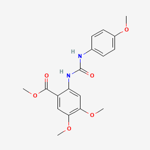 molecular formula C18H20N2O6 B3692208 methyl 4,5-dimethoxy-2-({[(4-methoxyphenyl)amino]carbonyl}amino)benzoate 