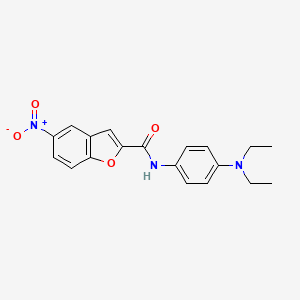 molecular formula C19H19N3O4 B3692437 N-[4-(diethylamino)phenyl]-5-nitro-1-benzofuran-2-carboxamide 