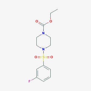 molecular formula C13H17FN2O4S B369261 Ethyl 4-[(3-fluorophenyl)sulfonyl]-1-piperazinecarboxylate CAS No. 873671-04-6