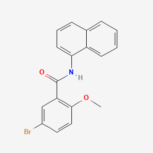 molecular formula C18H14BrNO2 B3692624 5-bromo-2-methoxy-N-1-naphthylbenzamide 