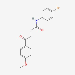 molecular formula C17H16BrNO3 B3692639 N-(4-bromophenyl)-4-(4-methoxyphenyl)-4-oxobutanamide 