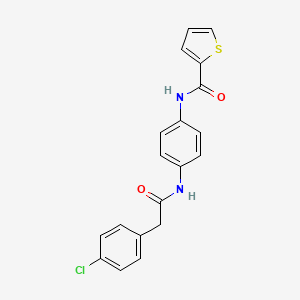 molecular formula C19H15ClN2O2S B3692768 N-(4-{[2-(4-chlorophenyl)acetyl]amino}phenyl)-2-thiophenecarboxamide 