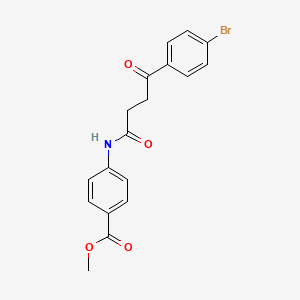 molecular formula C18H16BrNO4 B3692812 Methyl 4-[[4-(4-bromophenyl)-4-oxobutanoyl]amino]benzoate 