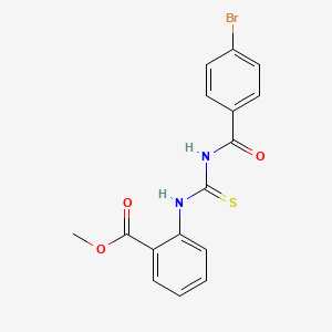 molecular formula C16H13BrN2O3S B3692819 methyl 2-({[(4-bromobenzoyl)amino]carbonothioyl}amino)benzoate 